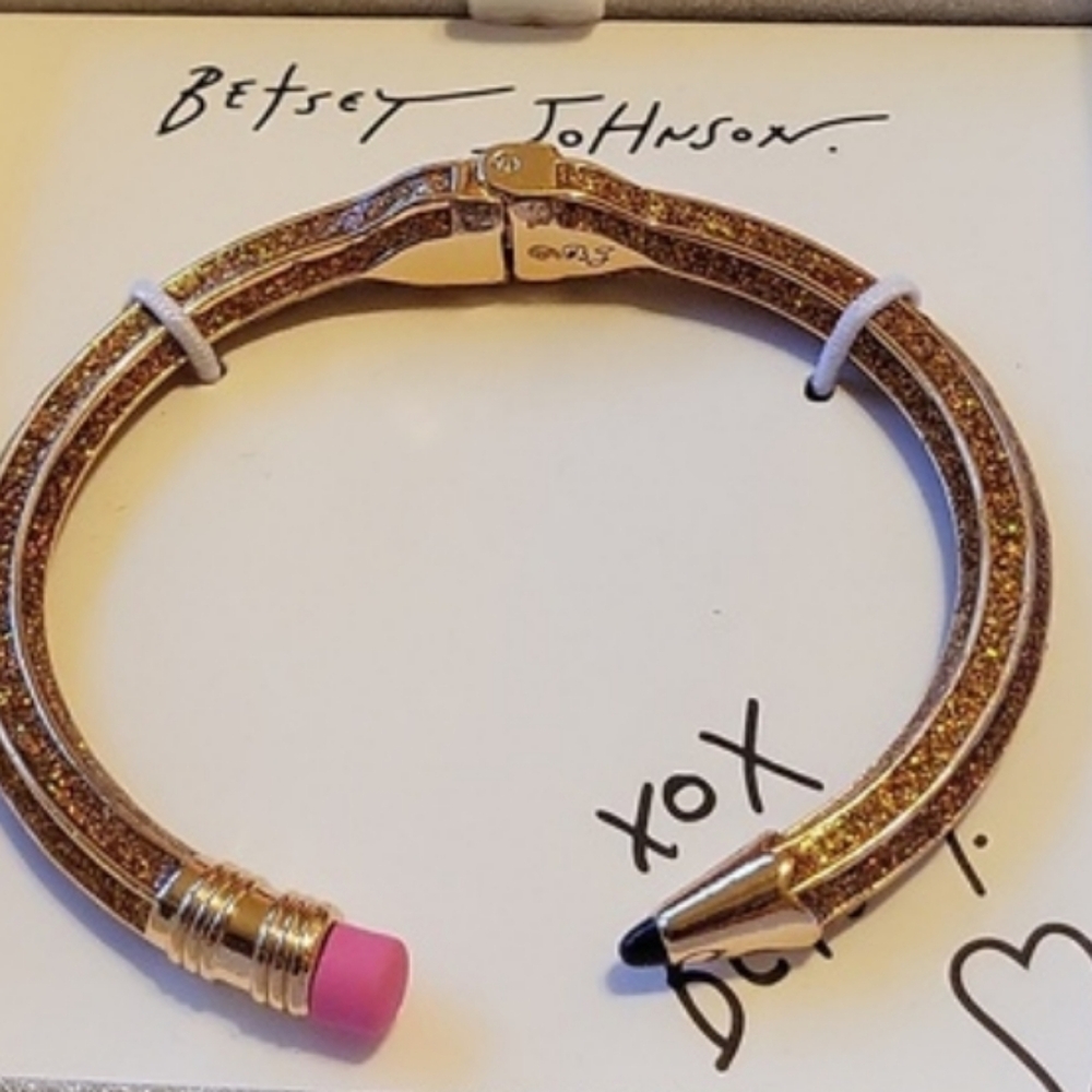 Betsey Johnson hinged pencil bracelet